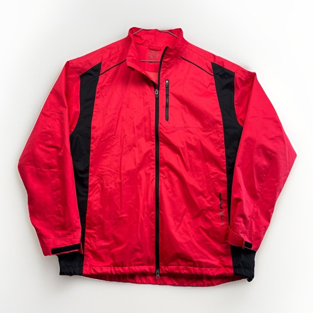 Snake Eyes Weather-18 Wind Shirt Mens 2XL Full Zip Golf Windbreaker Red / Black*
